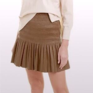 Endless Rose Smocked Faux Leather Skirt